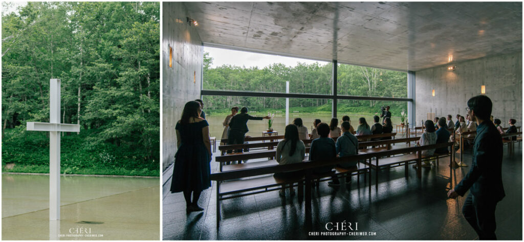 Chapel on the water at Hoshino Resorts - Japan Wedding