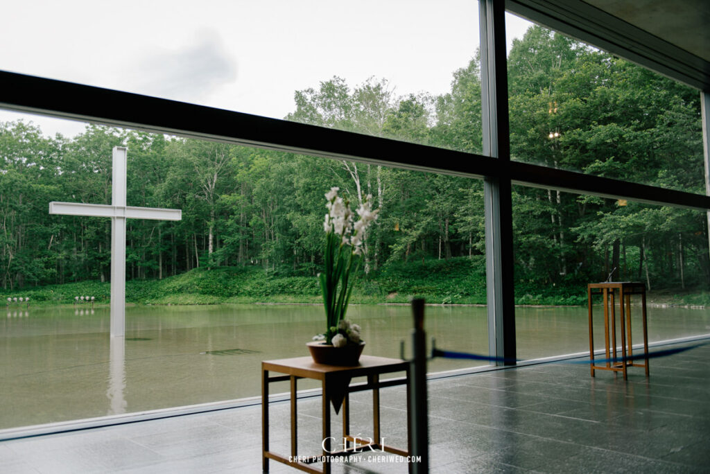 Chapel on the water at Hoshino Resorts - Japan Wedding